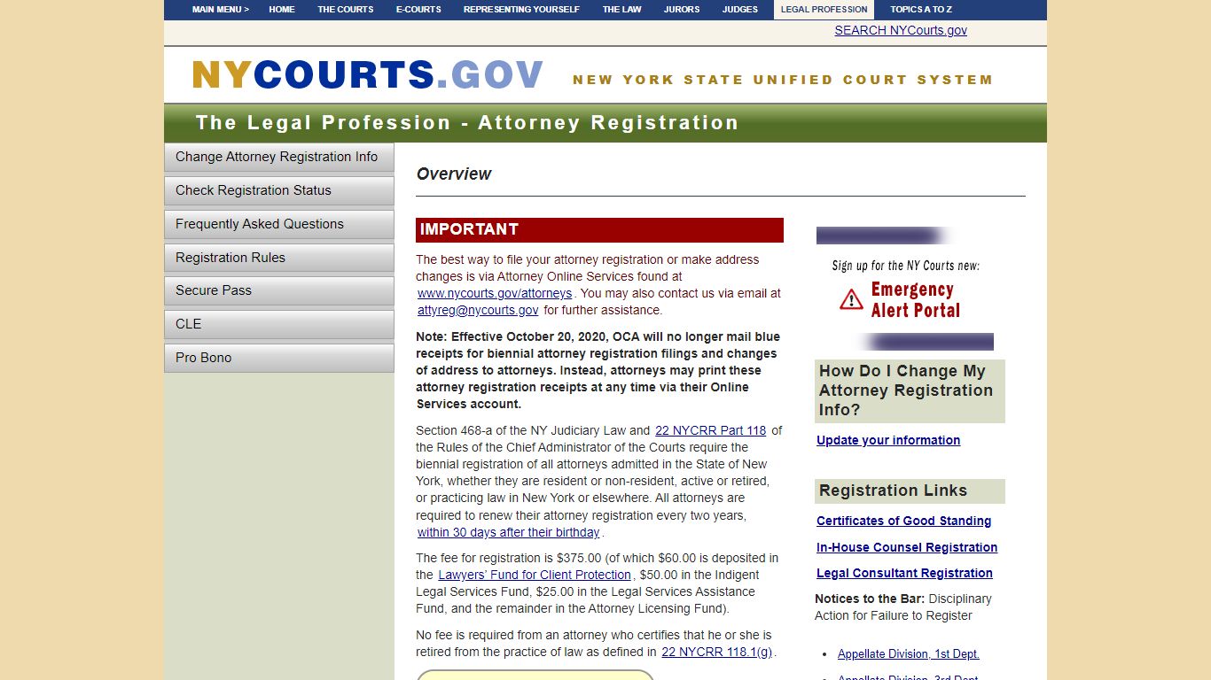 Attorney Registration - Overview | NYCOURTS.GOV - Judiciary of New York